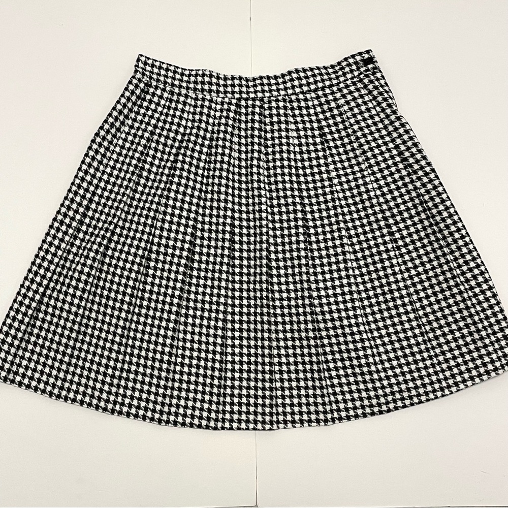 Vintage Marnie West Classic Black and White Houndstooth Skirt Size 11 (28in.)